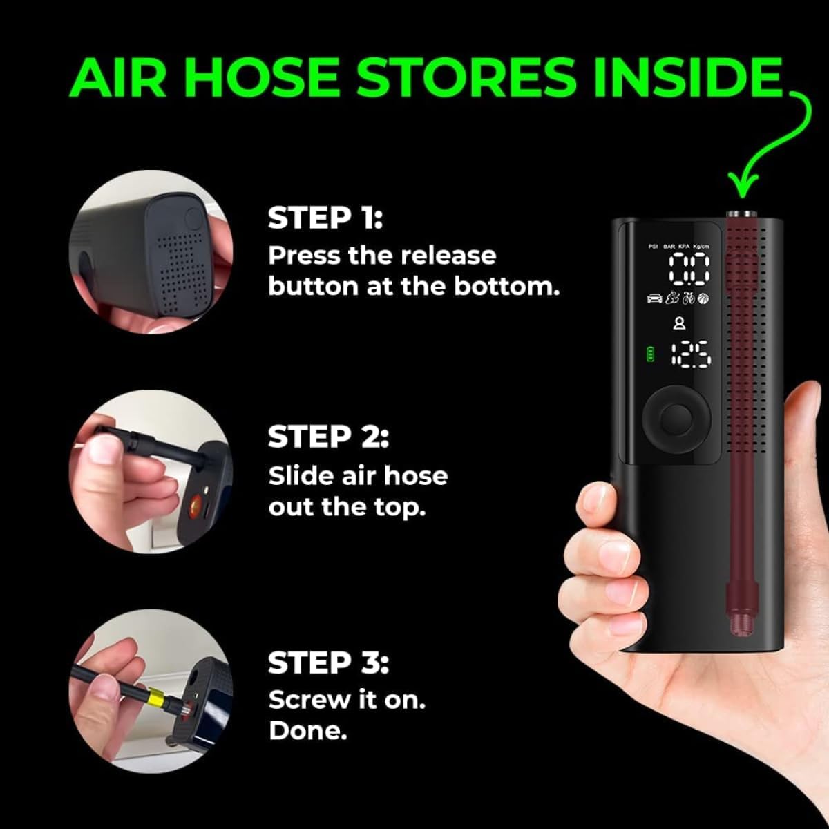 Airmoto Tire Inflator Portable Air Compressor